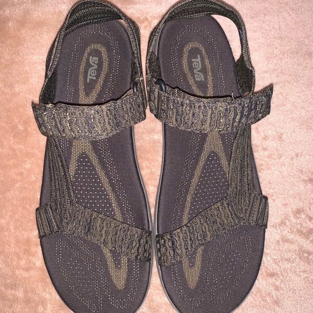 New Olive Green Teva Sandals - Picture 2 of 4
